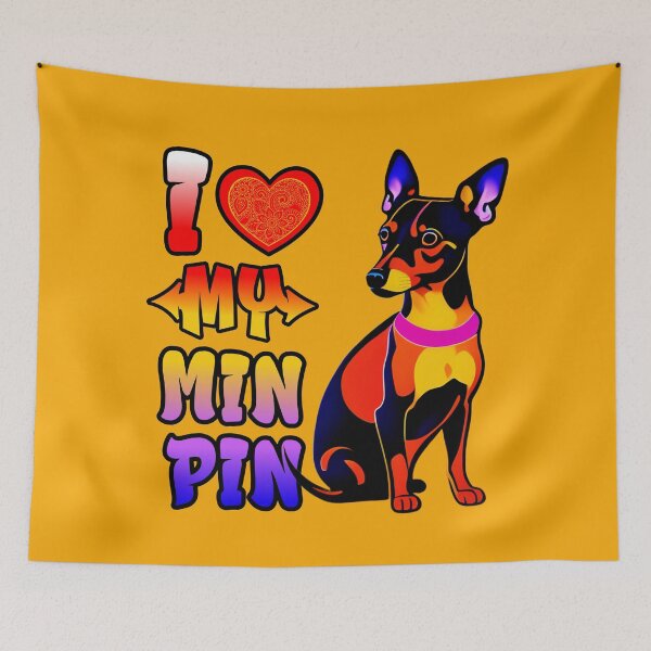 Item preview, I Love My Min Pin designed and sold by FrescoDesign.
