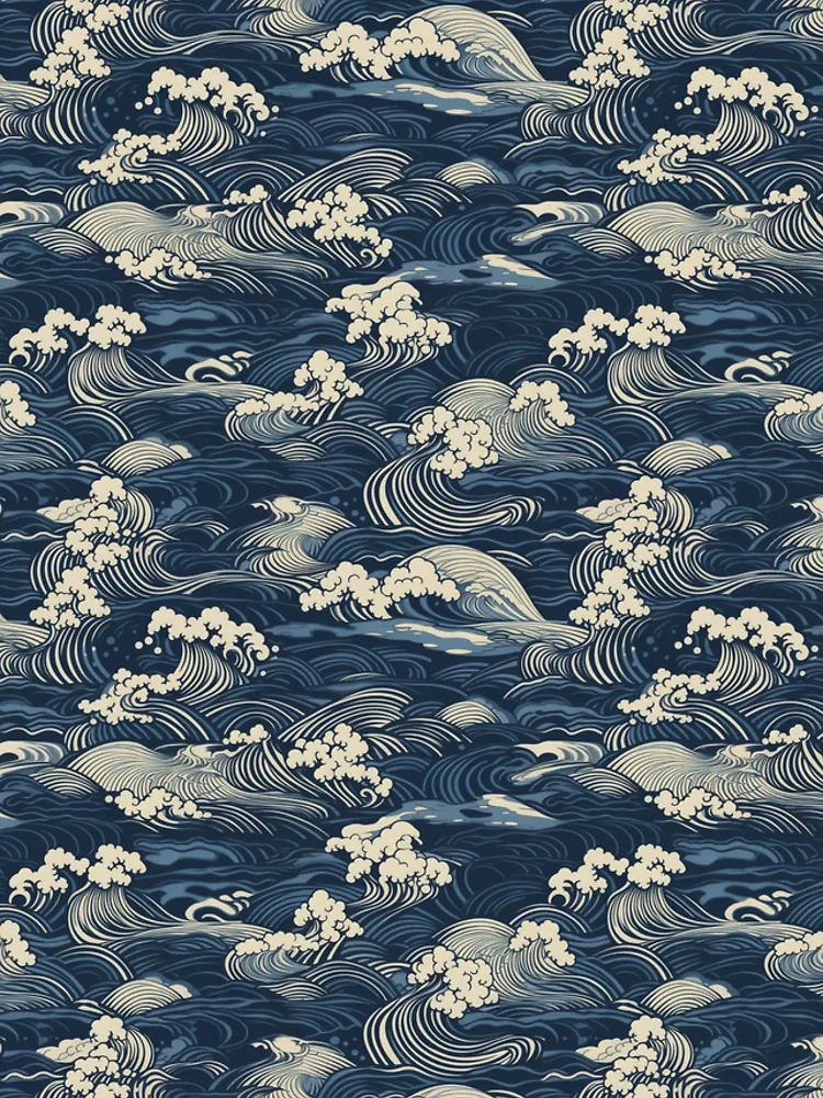 Thumbnail 4 of 4, iPhone Case, Japanese waves pattern designed and sold by PatternSummit.