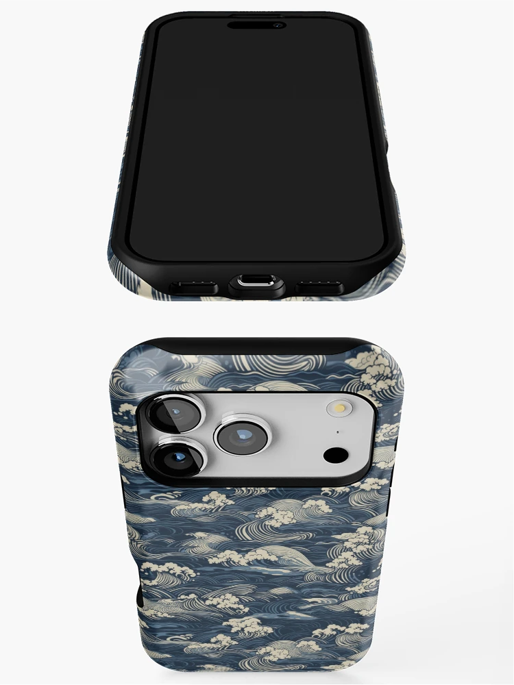 Thumbnail 3 of 4, iPhone Case, Japanese waves pattern designed and sold by PatternSummit.