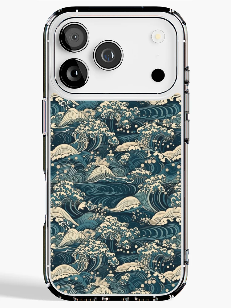 Thumbnail 1 of 5, iPhone Case, Japanese waves pattern designed and sold by PatternSummit.