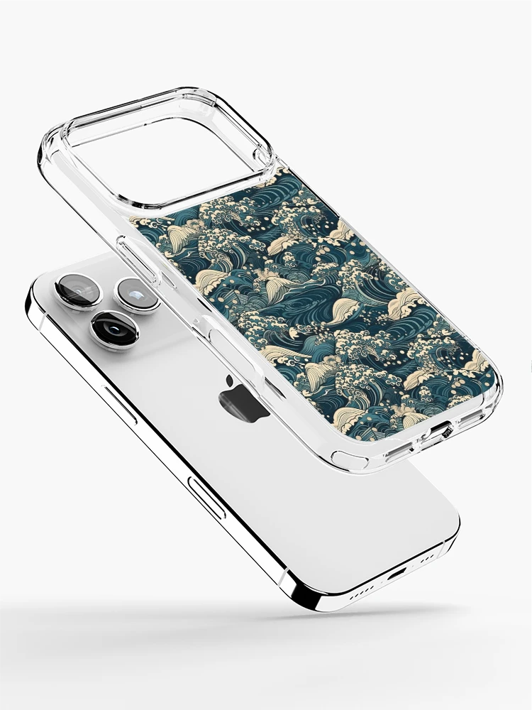 Thumbnail 2 of 5, iPhone Case, Japanese waves pattern designed and sold by PatternSummit.