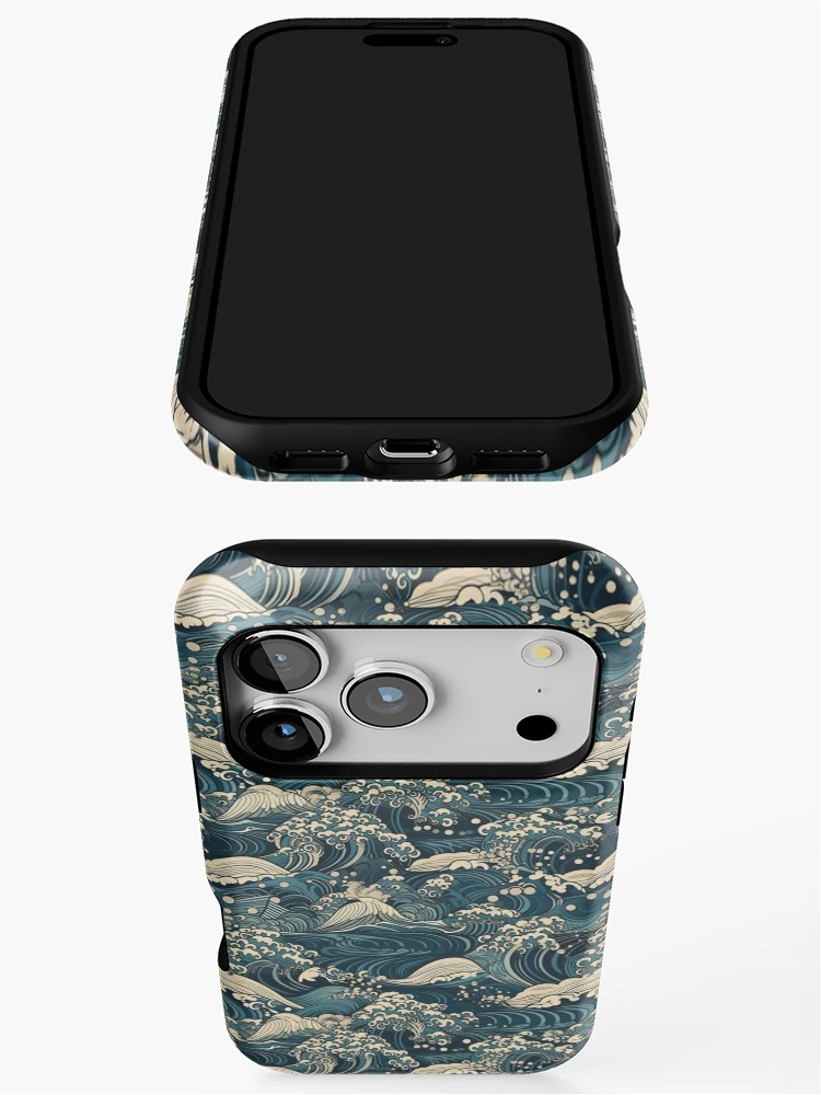 Thumbnail 3 of 4, iPhone Case, Japanese waves pattern designed and sold by PatternSummit.