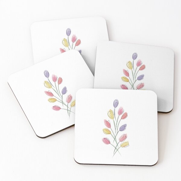 Item preview, Minimalistic tulips bouqet designed and sold by HidingHeide.