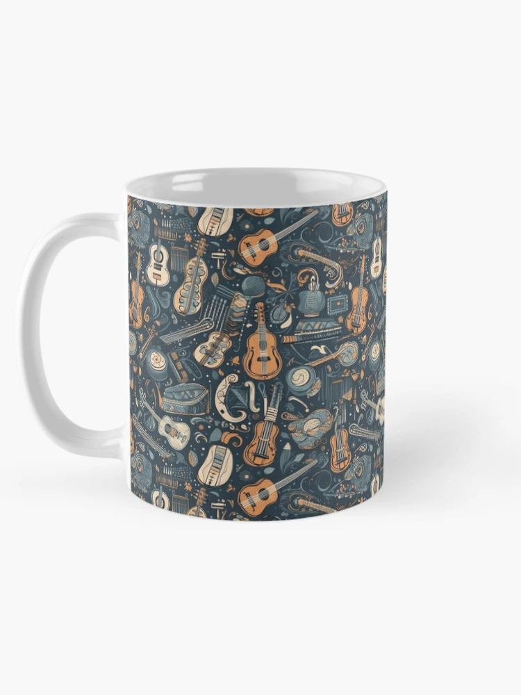 Thumbnail 5 of 6, Coffee Mug, Musical notes pattern designed and sold by PatternSummit.