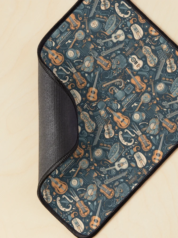 Thumbnail 2 of 5, Mouse Pad, Musical notes pattern designed and sold by PatternSummit.