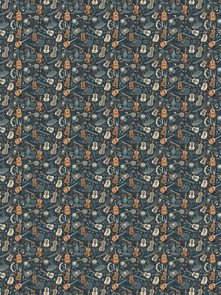 Thumbnail 5 of 5, A-Line Dress, Musical notes pattern designed and sold by PatternSummit.