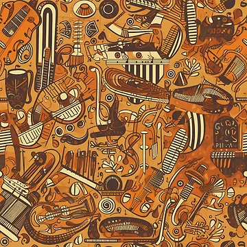 Artwork thumbnail, Musical notes pattern by PatternSummit