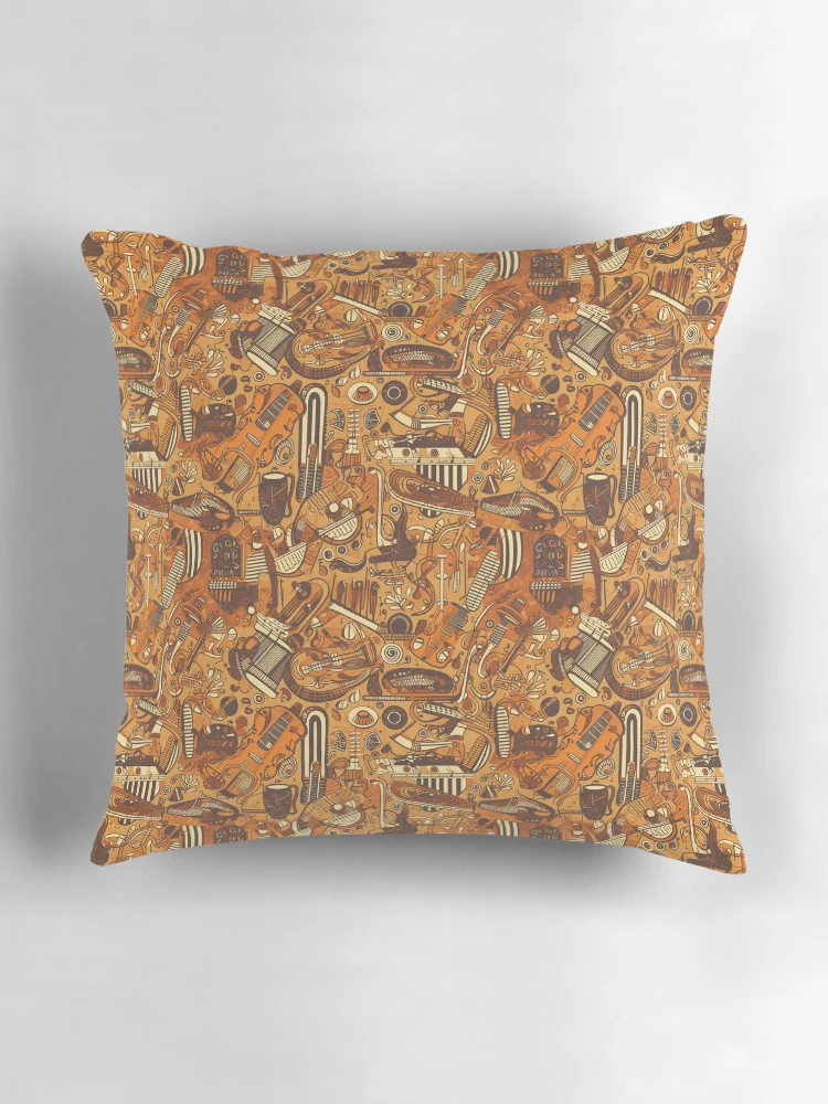 Thumbnail 3 of 4, Pillow, Musical notes pattern designed and sold by PatternSummit.