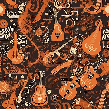 Artwork thumbnail, Musical notes pattern by PatternSummit