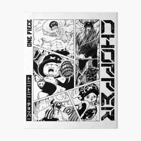 Chopper - One Piece Manga Panel black version Art Board Print for Sale by  Geonime