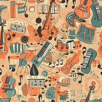 Artwork thumbnail, Musical notes pattern by PatternSummit