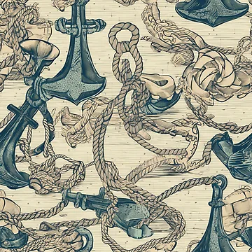Artwork thumbnail, Nautical themes pattern by PatternSummit