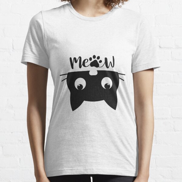 Schwarze Katze - Miau Essential T-Shirt