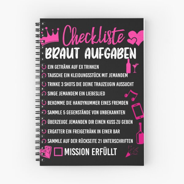 Item preview, Bride Checklist Tasks I Hen Party designed and sold by ChrisFeil.