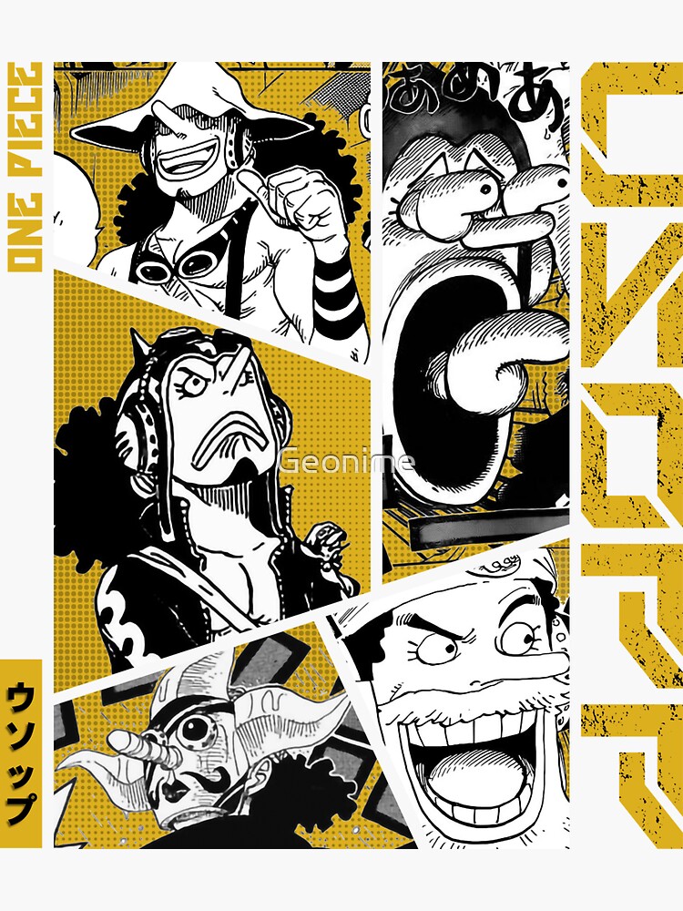 Usopp - One Piece Manga Panel color version Sticker for Sale by Geonime