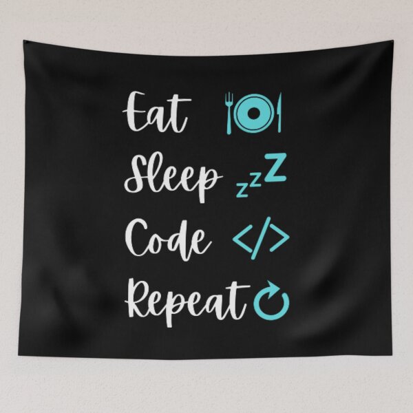 Item preview, Eat sleep code repeat - programmer - developer  designed and sold by TeePassion.