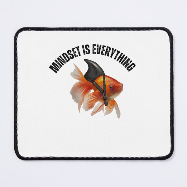 Item preview, Mindset Motivational quote Cute Goldfish Shark designed and sold by Logiamerch.