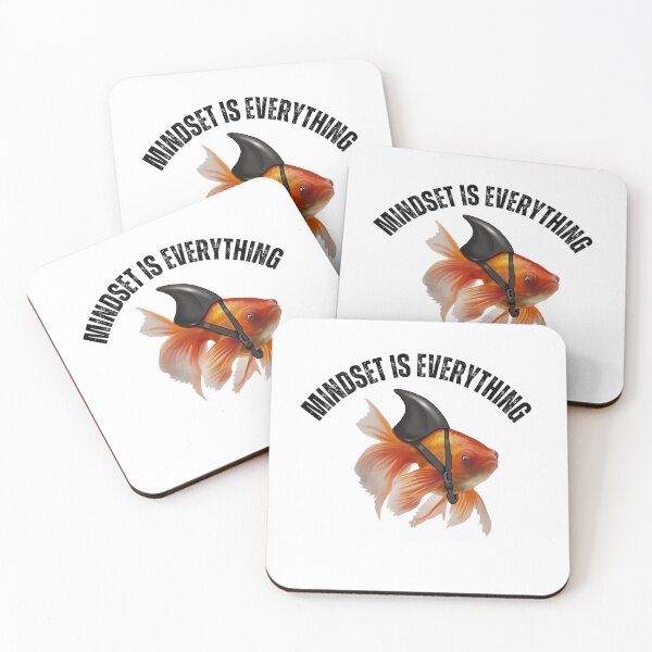 Item preview, Mindset Motivational quote Cute Goldfish Shark designed and sold by Logiamerch.