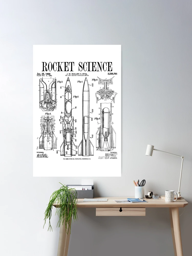 Rocket Science Engineer Scientist Vintage Patent Print Poster for Sale by  GrandeDuc