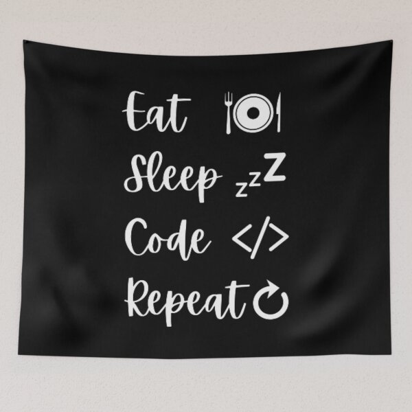 Item preview, Eat sleep code repeat - programmer - developer  designed and sold by TeePassion.