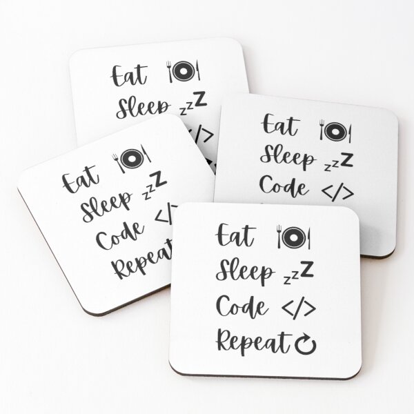 Item preview, Eat sleep code repeat - programmer - developer  designed and sold by TeePassion.