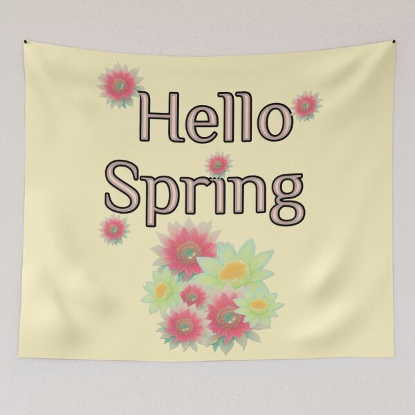 Item preview, Hello Spring - Soft Pastels Spring Flowers Spring Season  designed and sold by DreamingAwake1.