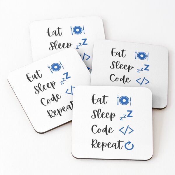 Artikelvorschau, Eat Sleep Code Repeat - Programmierer - Entwickler entworfen und verkauft von TeePassion.