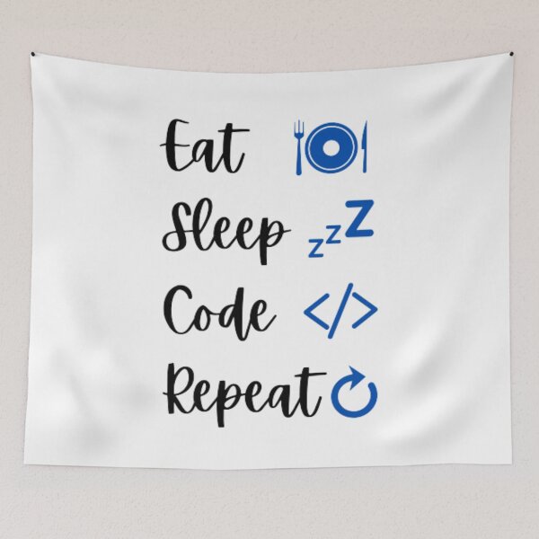 Artikelvorschau, Eat Sleep Code Repeat - Programmierer - Entwickler entworfen und verkauft von TeePassion.