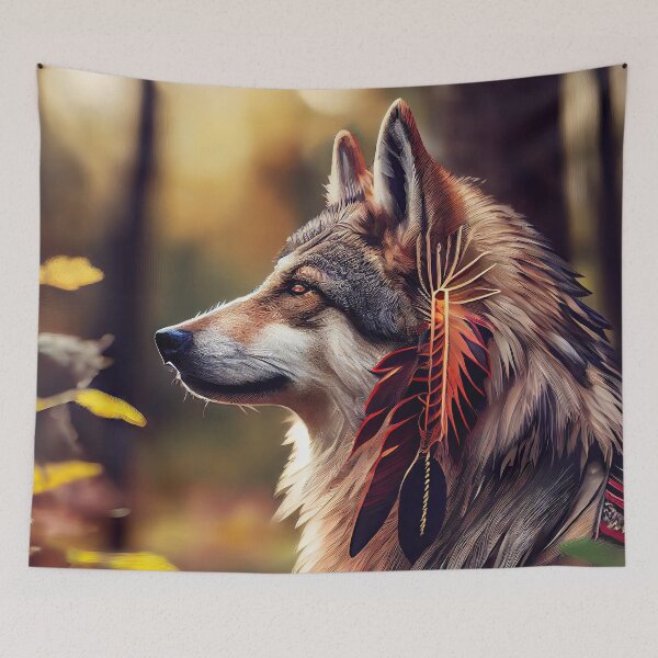 Item preview, Native Wolf designed and sold by OccultDreams.