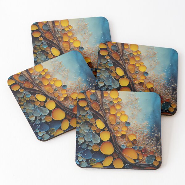 Item preview, Pointillism seaglass golden streams abstract designed and sold by Piotrek0001.