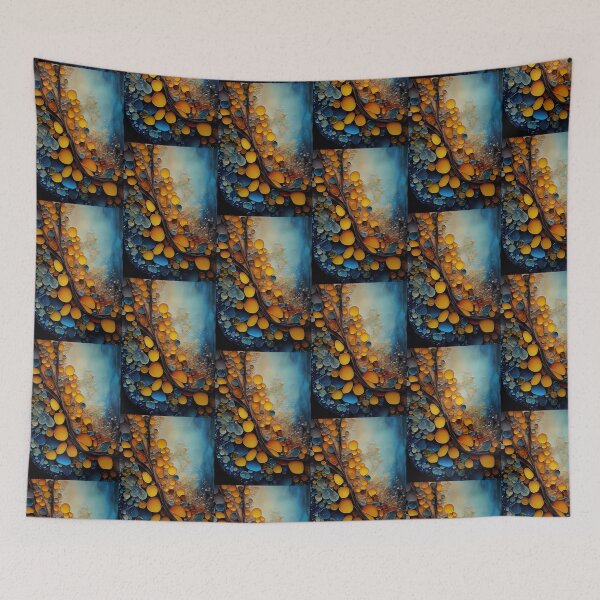 Item preview, Pointillism seaglass golden streams abstract designed and sold by Piotrek0001.
