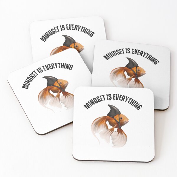 Item preview, Mindset Motivational quote Cute Goldfish Shark designed and sold by Logiamerch.