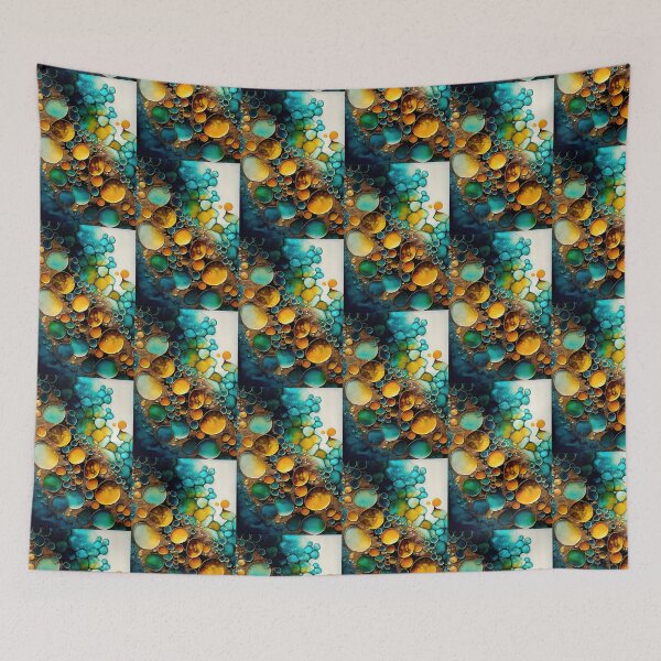 Item preview, Pointillism seaglass golden streams abstract designed and sold by Piotrek0001.