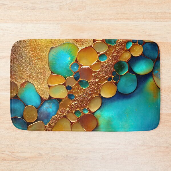 Item preview, Pointillism seaglass golden streams abstract designed and sold by Piotrek0001.