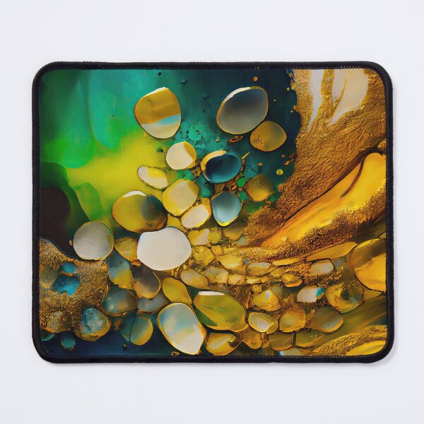 Item preview, Pointillism seaglass golden streams abstract designed and sold by Piotrek0001.