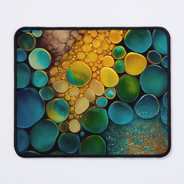Item preview, Pointillism seaglass golden streams abstract designed and sold by Piotrek0001.