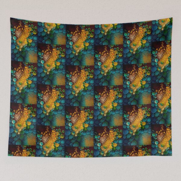 Item preview, Pointillism seaglass golden streams abstract designed and sold by Piotrek0001.
