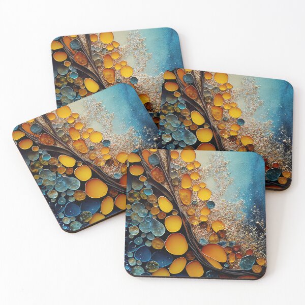 Item preview, Pointillism seaglass golden streams abstract designed and sold by Piotrek0001.