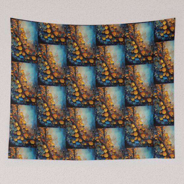 Item preview, Pointillism seaglass golden streams abstract designed and sold by Piotrek0001.