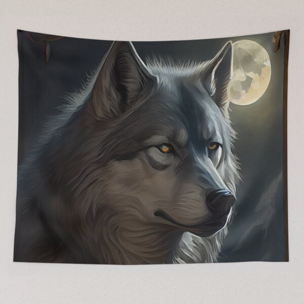 Item preview, Full Moon Wolf designed and sold by OccultDreams.