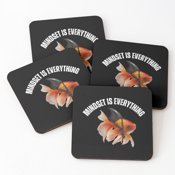 Item preview, Mindset Motivational quote Cute Goldfish Shark designed and sold by Logiamerch.