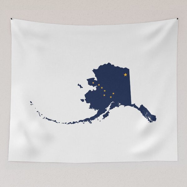 Item preview, Alaska State Shape and Flag Design designed and sold by NewNomads.
