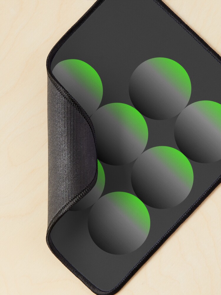 Green Gradient Spheres  Asymmetrical Circle Mouse Pad for Sale