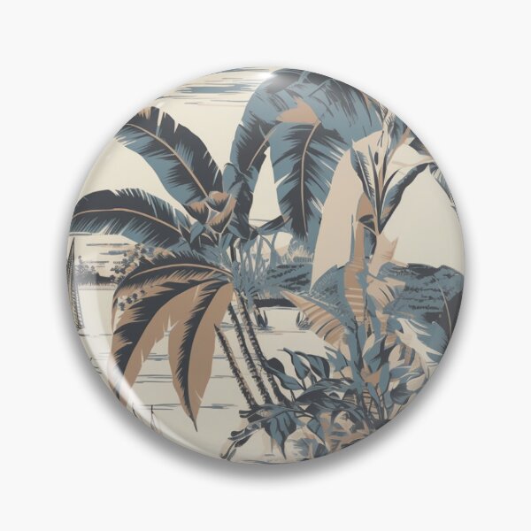 Item preview, A tropical island inspired foliage, flowers and boats paper designed and sold by paulstamp.