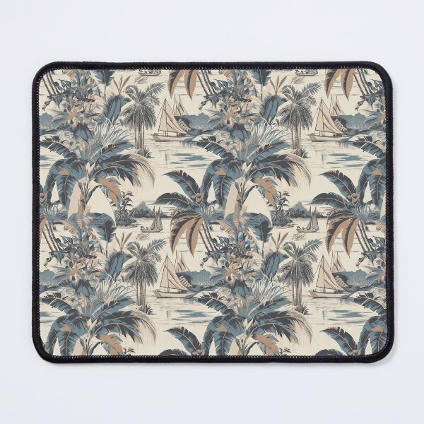 Item preview, A tropical island inspired foliage, flowers and boats paper designed and sold by paulstamp.