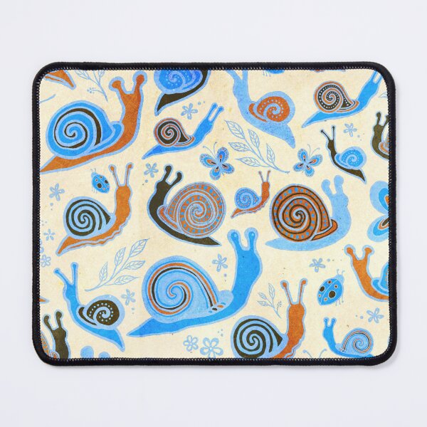 Item preview, Snail convention - blue and rust designed and sold by AprilAppleArt.