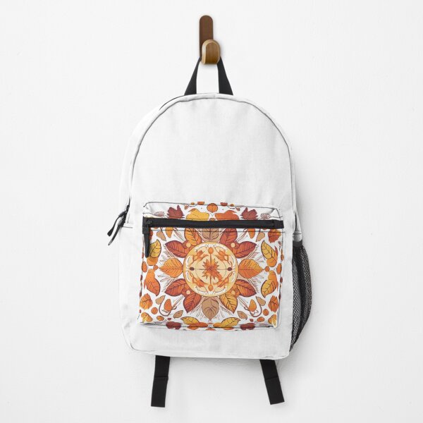 Item preview, Autumn Leaves Flower Pattern Hand-drawn Handmade Kaleidoscope Circular designed and sold by harmoneer.