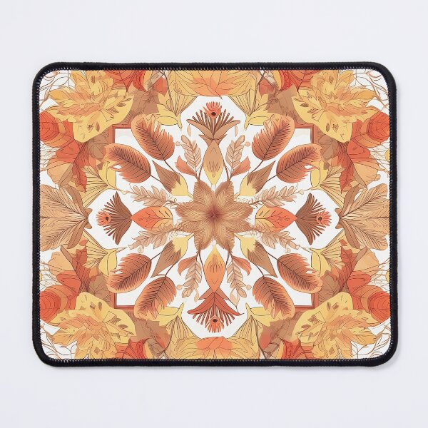 Item preview, Autumn Leaves Flower Pattern Hand-drawn Handmade Kaleidoscope Circular designed and sold by harmoneer.
