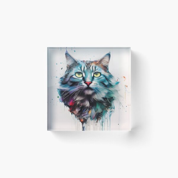 Item preview, Ice Cat Portrait #1 designed and sold by mrbribe.