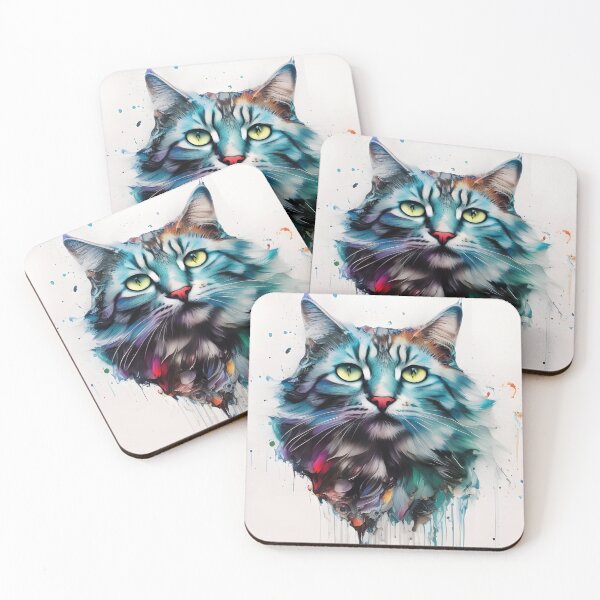 Item preview, Ice Cat Portrait #1 designed and sold by mrbribe.